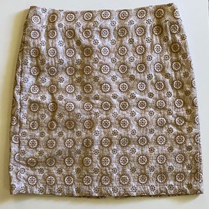 Ann Taylor Embroidered Mini Skirt